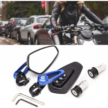7/8 Zoll (22 mm) Lenkerend-Motorrad-Rückspiegel – Motorrad-Roller-Zubehör, kompatibel mit Yamaha MT-03, MT-07, FZ-07, MT-09, FZ-09,