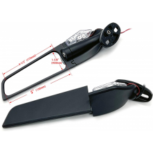 Aluminium motorfiets achteruitkijkspiegels met LED-richtingaanwijzers, Wind Wing Winglets-stijl, groter oppervlak, groothoek