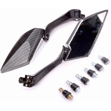 Paar Universal-Motorrad-Rückspiegel mit LED-Blinkern, Pfeil-Motorradanzeige, kompatibel mit Honda, Kawasaki, Suzuki, Yamaha