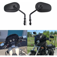 Universele ovale 8 mm 10 mm motorfiets achteruitkijkspiegels, compatibel met Honda, Suzuki, Cruiser, Chopper, Yamaha, Kawasak