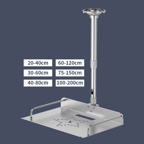 Adjustable Universal Projector Ceiling Mount with Tray, Telescopic 60–120cm Bracket for Home Theater 1