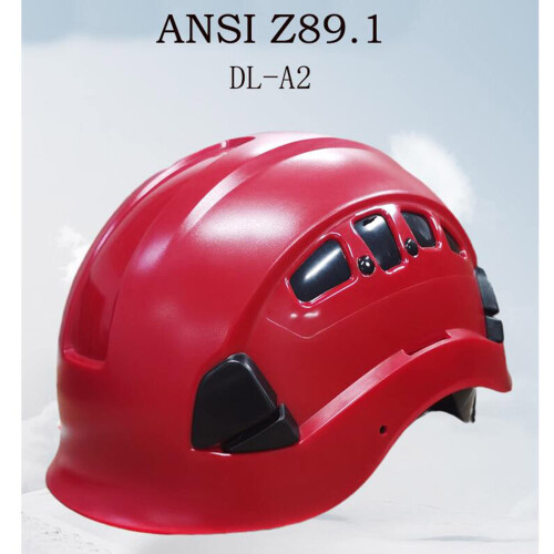 Adjustable Ventilated Safety Helmet with Retractable Goggles, ABS Hard Hat for Construction, Red 1 PCS 2