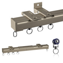 Heavy Duty Ceiling Curtain Track Set for Room Divider and Heavy Curtains, Silent Smooth Gliding Aluminium, Easy Ceiling Installation
