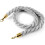 Braided Stanchion Rope with Gold Hooks 2ft Gray – Elegant Crowd Control Barrier for VIP Queue Divider 1