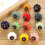 Black Ceramic Pumpkin Cabinet Knobs 2pcs Retro Drawer Pull Handles for Kitchen Cabinets 3