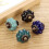 Black Ceramic Pumpkin Cabinet Knobs 2pcs Retro Drawer Pull Handles for Kitchen Cabinets 5