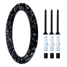 6 Inch Black Acrylic House Numbers Weatherproof Durable Design Easy Screw Installation for Home