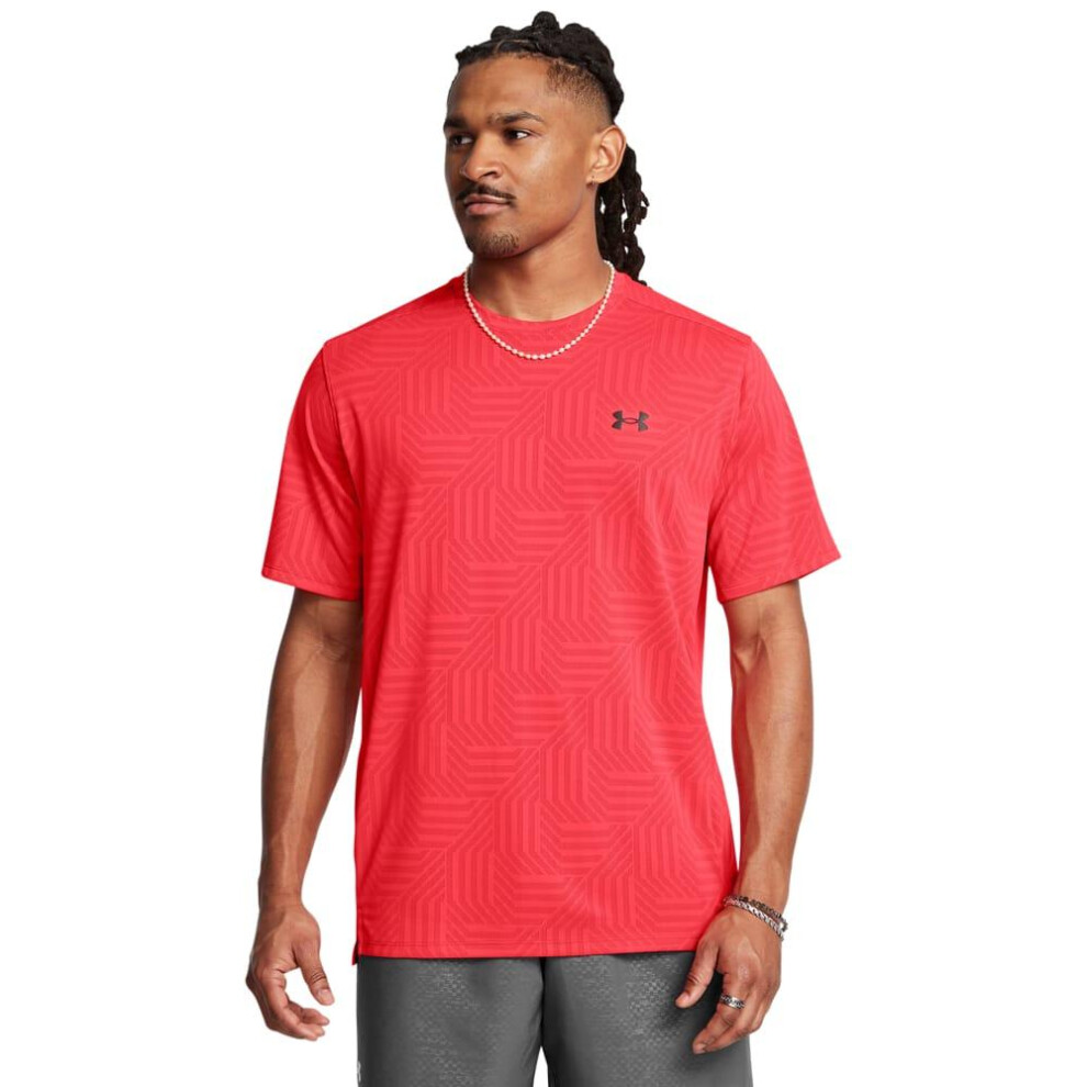 Under Armour Mens Tech Geotessa Vent T-Shirt Red