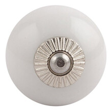 Set of 12 White Ceramic Cabinet Knobs Handmade Dresser Drawer Pulls Farmhouse Style Hardware