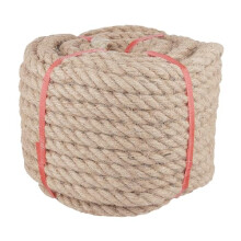 3/4 Inch x 98 Feet Heavy Duty Natural Jute Rope, Durable Twisted Hemp Rope for Home Decor and Outdoor Use