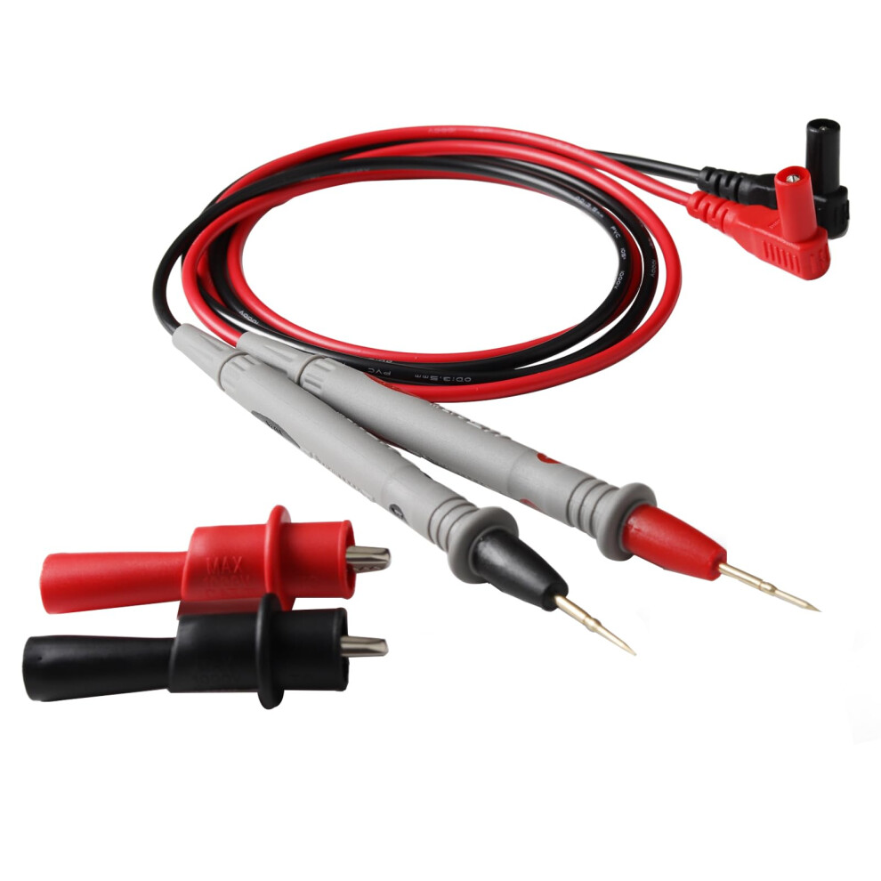 Digital Multimeter Test Leads Kit 1000V 10A With Banana Plugs And Alligator Clips, Goldplated Tips 9045646541518