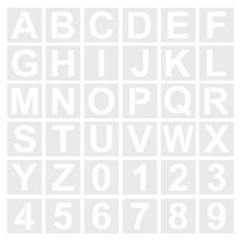 36 Pcs 4 Inch Letter Stencils Reusable Alphabet and Number Templates for Sign Making and Art Projects