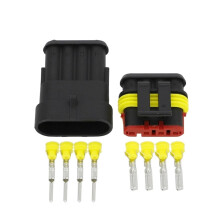 100 Sets DJ70411.511/21 Automotive Waterproof 4 Pin Electrical Connector Set for Xenon Lamp Wiring