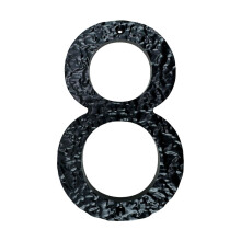 8 Inch Acrylic Black 3D House Number 8, Weatherproof Outdoor Address Numbers with Elegant Finish