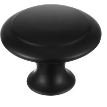 Matte Black Cabinet Knobs for Dressers and Doors, Modern Round Design, Durable Metal Build