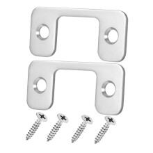 2pcs Door Reinforcement Plate Set, Stainless Steel Anti‑Tampering Strike Plate for Enhanced Door Security