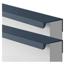 800mm Aluminum Recessed Cabinet Handles 2pcs, Invisible Design Drawer Pulls for Kitchen Wardrobe