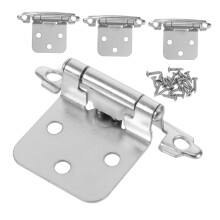 4pcs Stainless Steel Self Closing Cabinet Hinges, Spring Design for Kitchen and Furniture Doors