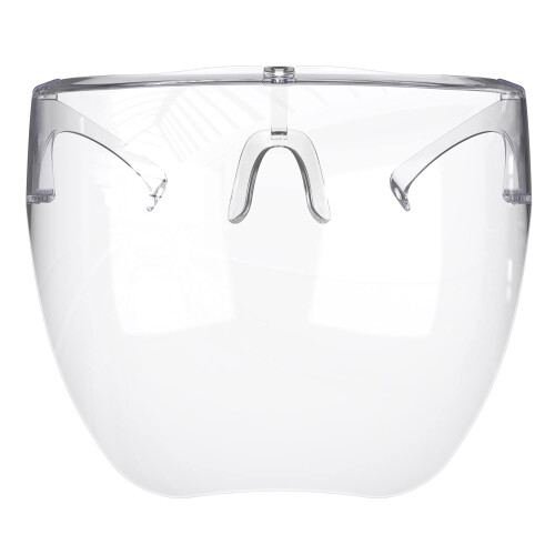 Face Shield Glasses Foldable Temple Design Lightweight Reusable Full Face Protective Shield