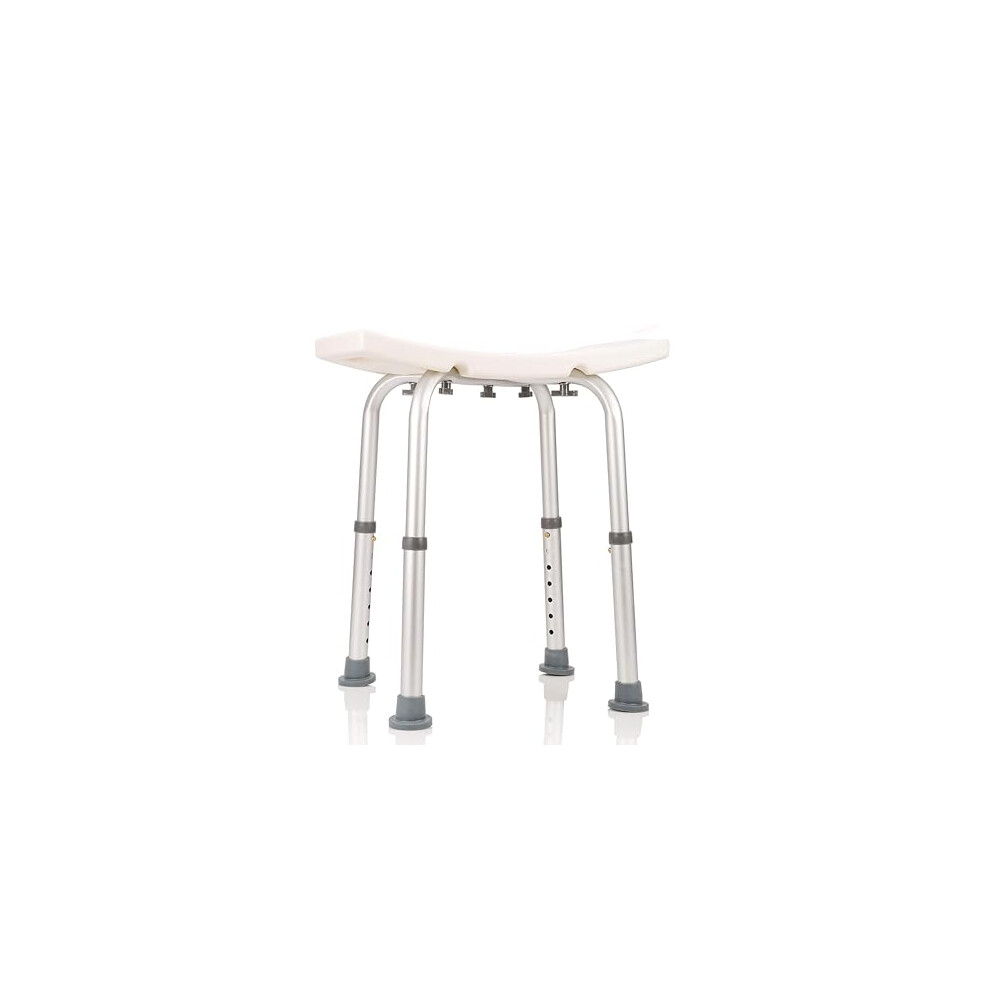 Adjustable Shower Chair for Elderly with Suction Grab Bar, 300 Lb Capacity NonSlip Bath Seat