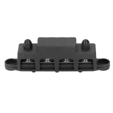 Bus Bar Distribution Block 48V DC Low Resistance 4 Busbar Module for RV and Marine (Black)