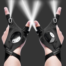LED Flashlight Gloves for Dad Gifts, Hands Fingertip LED Light for Fishing, , Camping
