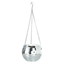 Disco Ball Planter 4 Inch Self Watering Hanging Pot with Sparkling Mirror Design for Modern Decor