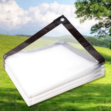 Clear PVC Tarpaulin Cover Weatherproof Transparent Vinyl Sheet for Patio Garden Balcony 2.3x3.3ft‑9x10.5ft
