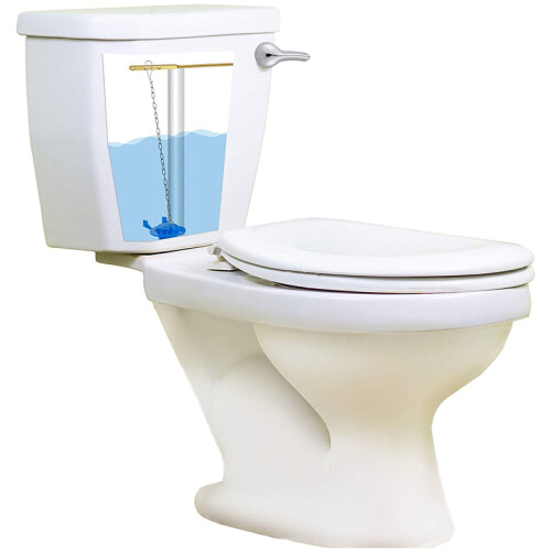 Toilet Flappers Replacement Universal Rubber Toilet Bowl Flapper with 4 Pieces Flapper Chains Replacement 2