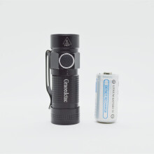 Red LED Flashlight 300 Lumens EDC Pocket Torch with 3 Modes Strobe Aluminum Body for Outdoor Use