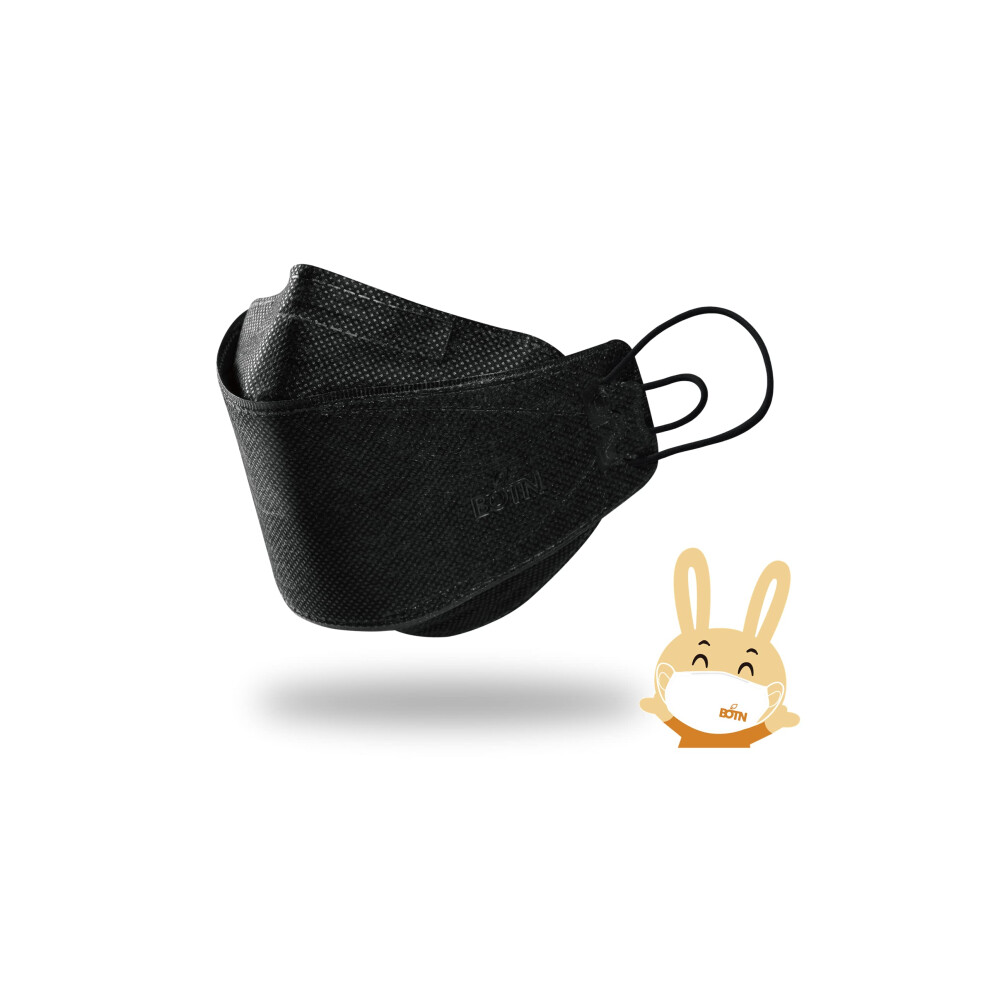 Kids Kf94 Face Mask Ages 46 Adjustable Earloop 3D Breathable Design 11Pcs Black Made In Korea 9045646524146