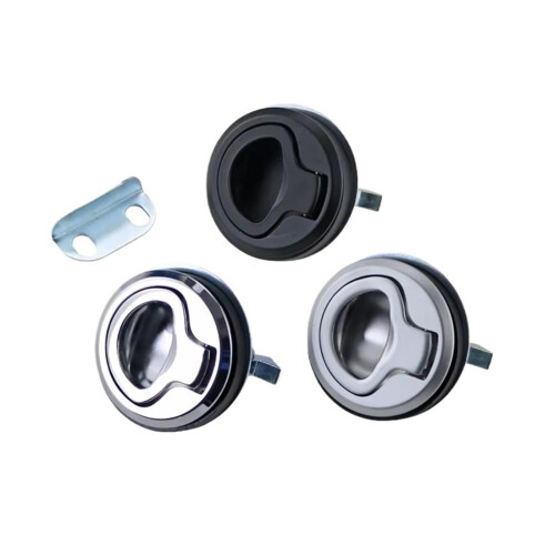 Cabinet Panel Lock Zinc Alloy Drawer Lock Flush Embedded Design Secure Collision Latching Matte Finish 1Pc 1