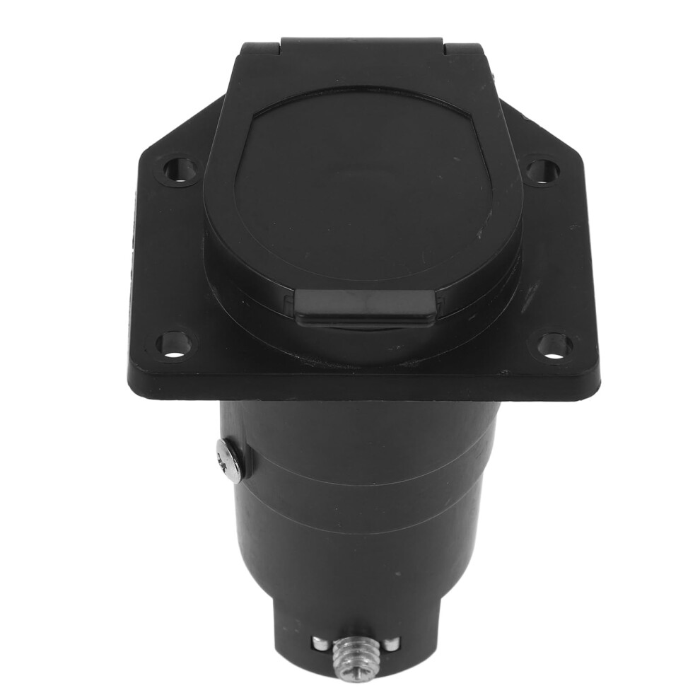 7 Pin Trailer Plug With Easy Connect Design, Reliable Copper Contacts, Durable Rv Trailer Connector 9045646543215