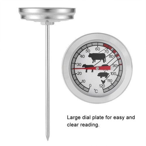 Heaveant BBQ Termometer Rustfrit Stål BBQ Kød Mælk Køkkengrill 1