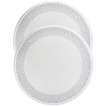 2Pack White Speaker Grill Cover with Durable Metal Frame and Impact Protection Mesh for Car and Ceiling Speakers
