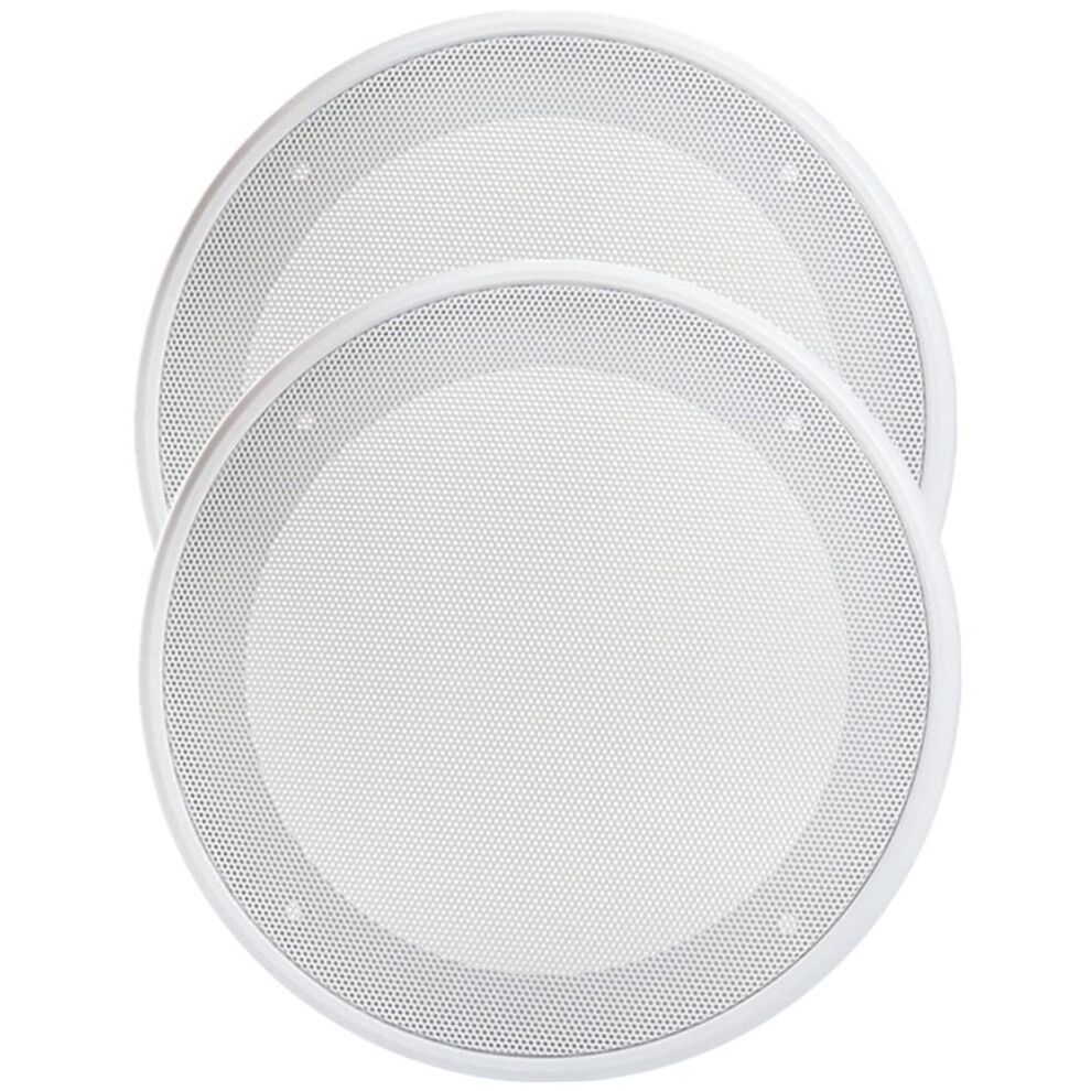 2Pack Speaker Grill Cover With Durable Metal Frame And Impact Protection Mesh For Car And Ceiling Speakers White 9045646543338