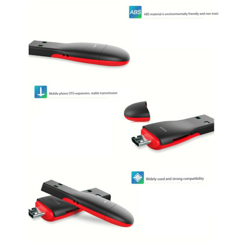 SSK SCRS600 Card Reader Plug and  Dedicated OTG 180Mbps USB2.0 Micro- TF Dual Purpose Card Reader for Android 1
