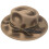 Elegant Distressed Bucket Cap With Feather Accent Soft-Khaki 1
