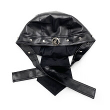 Unisex Motorcycling Hat Soft PU Leather Skull Hat with-Type D