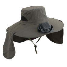 Rechargeable Outdoor Hat With Portable Design Sun-Army Green