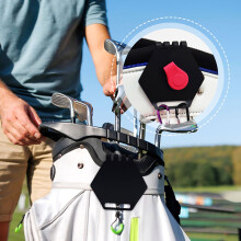 Golfbagklämma i metall för landningsplatta, kompatibel med manganstålhandduk