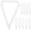 Competition Award Ribbon Hooks White Polyester 10 Pcs 1