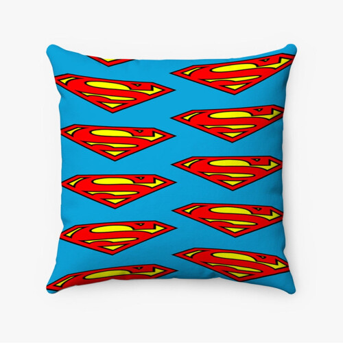 Superman logo pillow case polyester square18x18inch