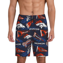Broncos korte pyjamasbukser til mænd, fodbold, holdlogo, ærmer