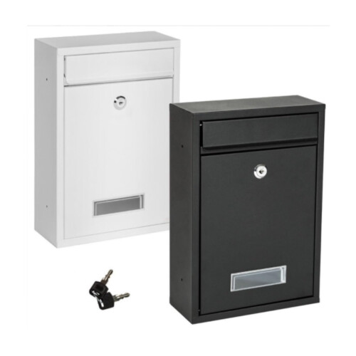 Lockable Wall Mounted Mailbox with Keys, Modern Vertical Rainproof Mailbox for Home and Business 2