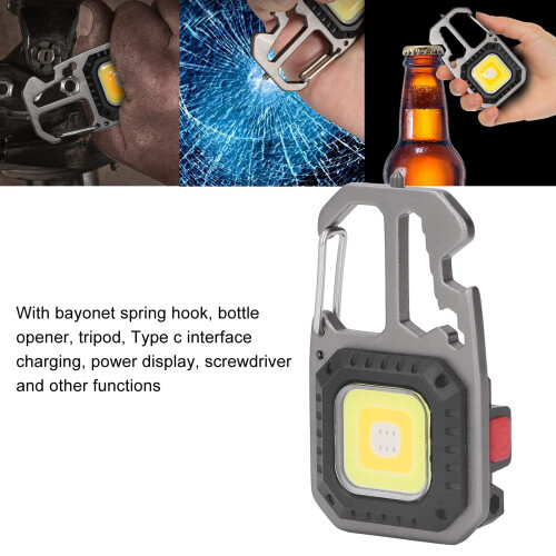 COB Keychain Flashlight with Bright Widebeam Lighting, Type‑C Rechargeable Mini Flashlight for Camping 2
