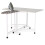Millie Folding Cutting Table with Integral Ironing Board in White 3