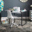 Hydraulic Folding Sewing/ Office Chair-White & Grey 4