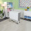 Millie Folding Cutting Table with Integral Ironing Board in White 7