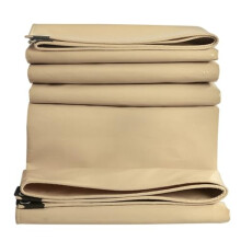 Heavy Duty PVC Waterproof Tarpaulin 3x4m Beige Tarp Sheet with Reinforced Metal Grommets for Garden and Camping